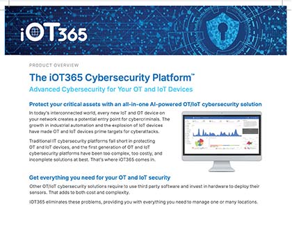 Data Sheet - iOT 365 Cybersecurity Platform